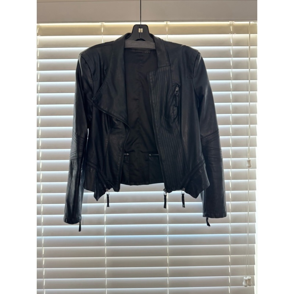 BLANK NYC Women's Black Faux Leather Moto Jacket